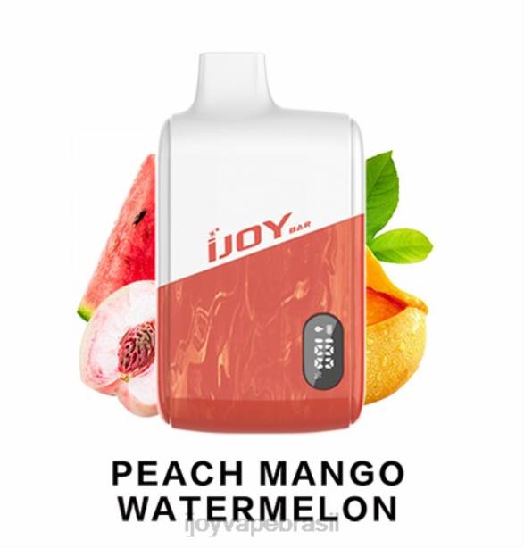 iJOY Bar IC8000 descartável melancia manga pêssego DZZ6191 iJOY vape brasil